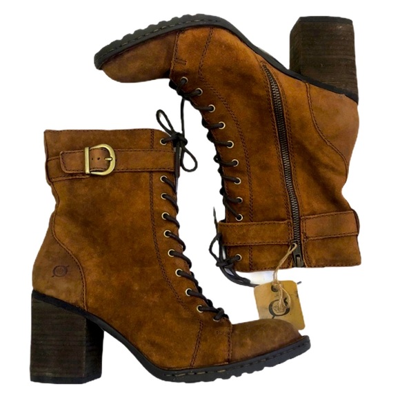 Born Suede Cass Block Heel Boots in Brown Rust Size 10 ⭐️SALE PRICE IS FIRM⭐️ - Picture 14 of 14
